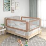  Balustradă de protecție pat copii, gri taupe, 150x25 cm, textil (10220)