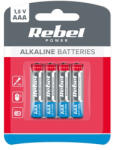 Rebel Baterie Alcalina Aaa 1.5v Blister 4 Buc (bat0060b) - cadouriminunate Baterii de unica folosinta