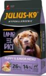 Julius-K9 JULIUS K-9 Puppy Junior Hypoallergenic (bárány, rizs) száraztáp - Ételallergiás kölyök kutyák részére (Hipoallergén - 12kg) (312606)