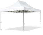 TOOLPORT Összecsukható pavilon, acél, 3x4, 5m, oldalpanelek nélkül, fehér Pavilon sátor, Piaci sátor, Pop up sátor - (600059)