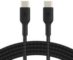 Belkin Cablu de date Belkin Boost Charge Braided, USB Tip C - USB Tip C, 1m, Black (CAB004BT1MBK)