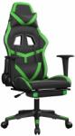 vidaXL masszázs funkciós Gamer szék - fekete-zöld (345437)