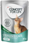 Concept for Life 48x85g Concept for Life Sterilised Cats nyúl gabonamentes nedves macskatáp szószban