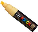 uni Marker UNI PC-8K Posca 8.0 mm, varf tesit, portocaliu deschis fluorescent (M1460)
