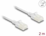 Delock Cablu de retea RJ45 Cat. 6A UTP pentru uz industrial Slim 2m Alb, Delock 80360 (80360)