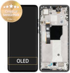 Motorola Edge 40 Neo XT2307 - LCD Kijelző + Érintőüveg + Keret (Black Beauty) - 5D68C23158 Genuine Service Pack