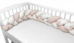  Baby Shop prémium fonott fejvédő kiságyba 220cm - Balerina maci púder rózsaszín - babyshopkaposvar