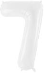 PartyDeco S. r. o 7. szám, fólia lufi, 86 cm, fehér