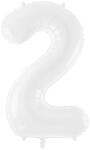 PartyDeco S. r. o 2. szám, fólia lufi, 86 cm, fehér