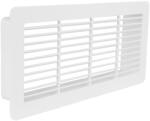 Dalap 972 PVC szögletes szellőzőrács a csővezeték lezárására, 220x90 mm, fehér (972)