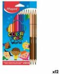Maped Creioane culori Maped Color Peps World Multicolor (12 Unități)