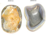  Bol din Agata Druzy Minerala Naturala - 25-26 x 15-16 x 7-10 cm - 1 Buc Castron