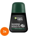 Garnier Men Magnesium Ultra Dry 72h roll-on 3x50 ml