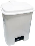  Coș de plastic pentru deșeuri cu inserție și pedală 18L 40x35x28cm alb Cos de gunoi