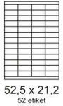 Labels Etichete 52, 5x21, 2mm 52 de etichete pe o coală de 100 de coli Etichete (EL/MF-52L52.5x21.2)