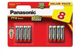 Panasonic Baterii alcaline PANASONIC Pro Power LR03PPG / 8BW AAA 1.5V (Blister 8buc) (80265909) Baterii de unica folosinta