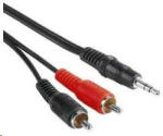PremiumCord Cablu audio 3, 5mm Jack - 2x Cinch 3m (M/M, stereo) (kjackcin3)