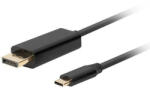 Lanberg USB-C(M)->DisplayPort(M) cablu 1, 8m 4K 60Hz negru (CA-CMDP-10CU-0018-BK)