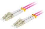 Lanberg cablu de racordare optic MM LC/UPC-LC/UPC duplex 1m LSZH OM4 50/125 diametru 3mm, culoare magenta (FO-LULU-MD41-0010-VT)