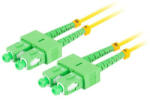 Lanberg Cablu optic de conectare LANBERG SM SC/APC-SC/APC duplex 2m LSZH G657A1 diametru 3mm, culoare galbenă (FO-SASA-SD11-0020-YE)
