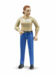 BRUDER Figurină femeie cu pantaloni albaștri (60408) (60408) Figurina