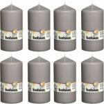 Bolsius Pillar candle warm grey 8 pcs (428085)