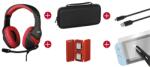 KONIX KX-GPK-NS Mythic Nintendo Switch Fekete-Piros gamer csomag (Fejhallgató + Töltő kábel + Üvegfólia + Játék tartó + Táska) (KX-GPK-NS)