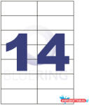 BLUERING Etikett címke, 105x42, 4mm, 14 címke/lap Bluering® (BRET119)