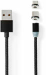 Nedis USB kábel | USB 2.0 | USB-A Dugasz | USB Micro-B Dugasz / USB-C (CCGB60630BK20)