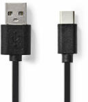 Nedis USB kábel | USB | USB-A Dugasz | USB Type-C Dugasz | Nikkelezett (CCGP60600BK20)