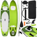  Set placă paddleboarding gonflabilă, verde, 330x76x10 cm (93387)