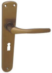 Maestro Christie hosszúcímes ajtókilincs garnitúra (F4 bronz, 55 mm, kulcslyukas)