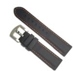  Curea de Silicon Neagra cu cusatura Portocalie 22mm JD003CP (JD003CP)