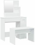  Vidaxl fehér fésülködőasztal-szett 86, 5 x 35 x 136 cm 3114147