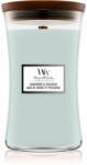 WoodWick Sagewood & Seagrass ароматна свещ с дървен фитил 609 гр