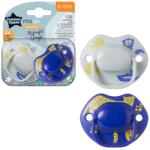 Tommee Tippee Suzeta ortodontica pentru 6-18 luni Moda Alb/Albastru, 2 bucati, Tommee Tippee