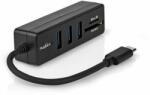 Nedis Hub USB | 1x USB-C | 3x USB A Socket | Port(e) cu 5 porturi | USB 3.2 Gen 1 | Alimentat de USB | 5 Gbps | SD & MicroSD (CCGB64250BK01)