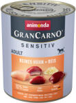 Animonda 6x800g animonda GranCarno Adult Sensitive Csirke & rizs nedves kutyatáp