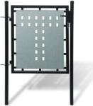 Poartă de gard cu o ușă, negru, 100x150 cm (141685)