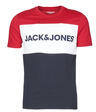 JACK & JONES Rövid ujjú pólók JJELOGO BLOCKING Piros EU XS