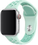 iKi Apple Watch 42mm / 41mm / 40mm lélegző Sport szilikon szíj - menta/türzik