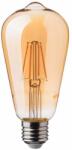 V-TAC 6W borostyán E27 filament ST64 LED égő, 2200K, 90 Lm/W - SKU 214362 (214362)