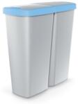 Prosperplast Szürke DUO szemetes, 50 l, kék / szürke