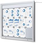 Jansen Display Kültéri LED információs vitrin felső kártyával 15 x A4 - T típusú, alumínium