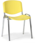  ISO műanyag szék - króm lábak, sárga