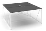  ProX asztal 158 x 163 cm, fedővel, grafit / fehér