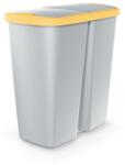 Prosperplast Szürke DUO szemetes, 45 l, sárga / szürke