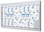 Jansen Display Kültéri LED információs vitrin felső kártyával 27 x A4 - T típusú, alumínium
