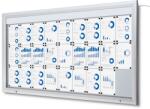  Kültéri LED információs vitrin felső kártyával 27 x A4 - T típusú, alumínium
