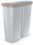 Prosperplast Szürke DUO szemetes, 50 l, barna / szürke